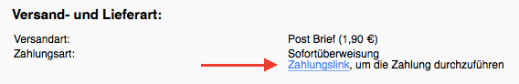 Zahlungslink SOFORT
