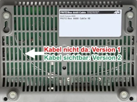 FRITZ!Box 6660 Cable Unterseite