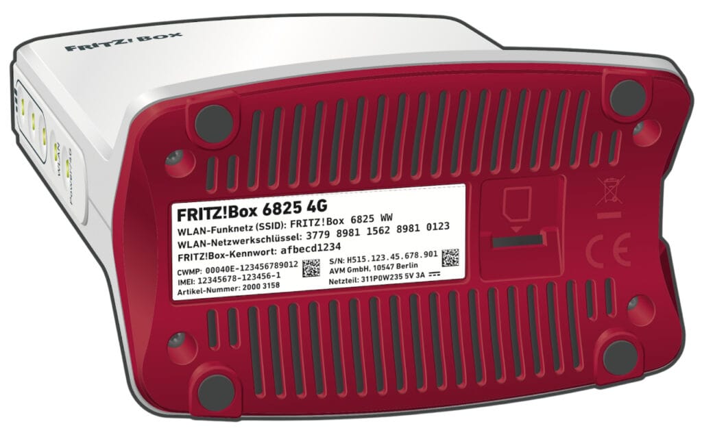 FRITZ!Box 6825 4G Unterseite (Quelle: FRITZ!)